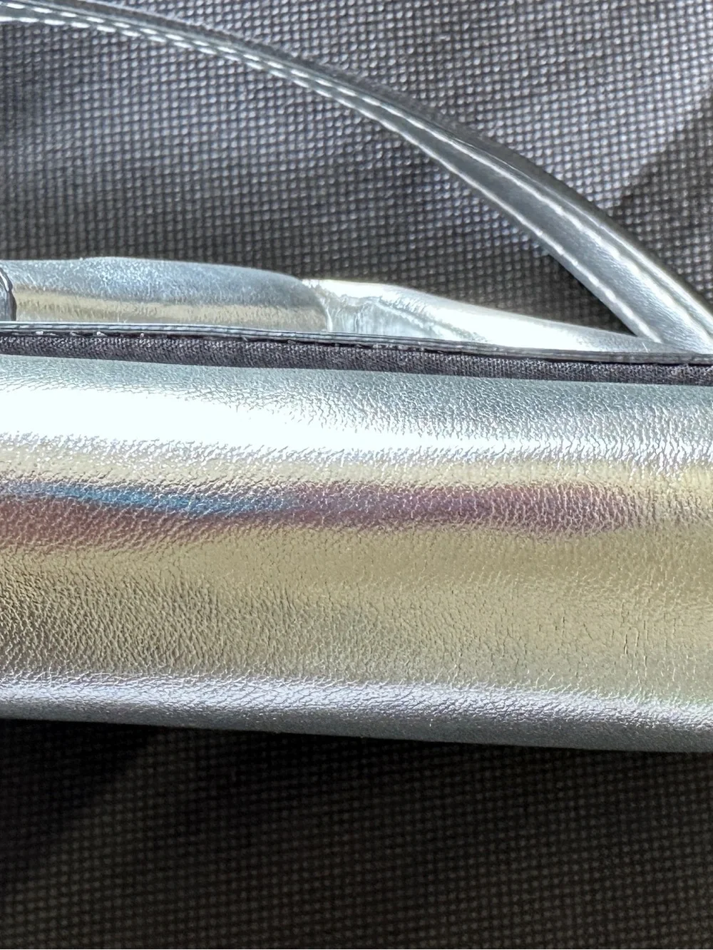 Circus Silver Metallic Bow Shoulder Bag Crossbody Clutch Purse OS